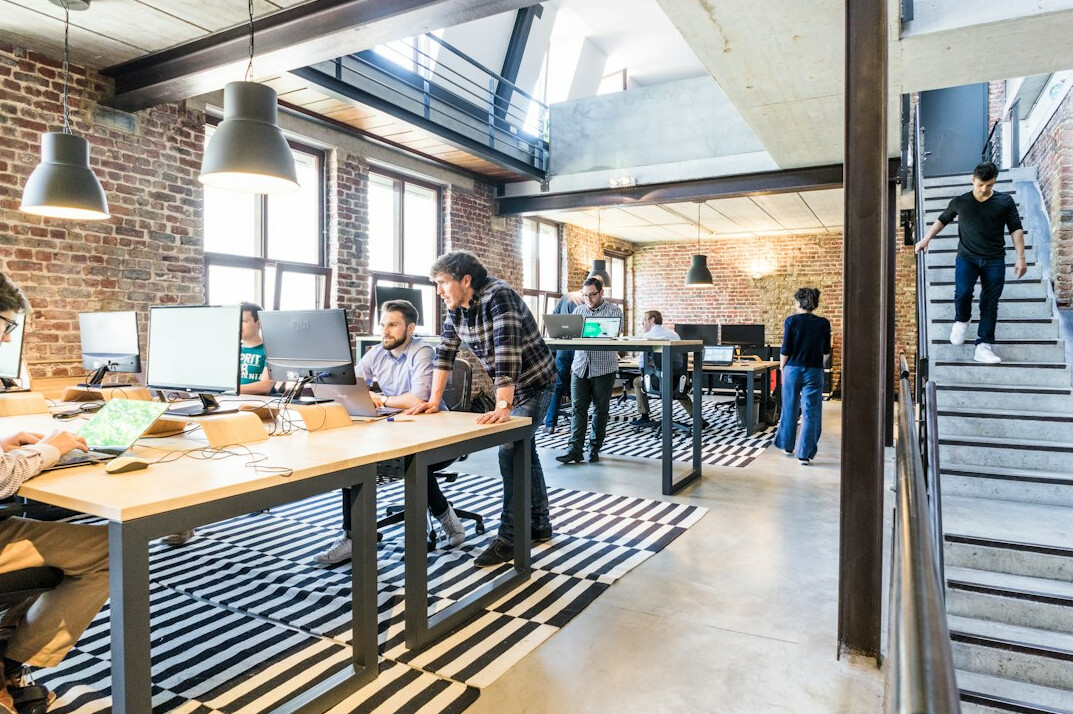 team meeting in modern office