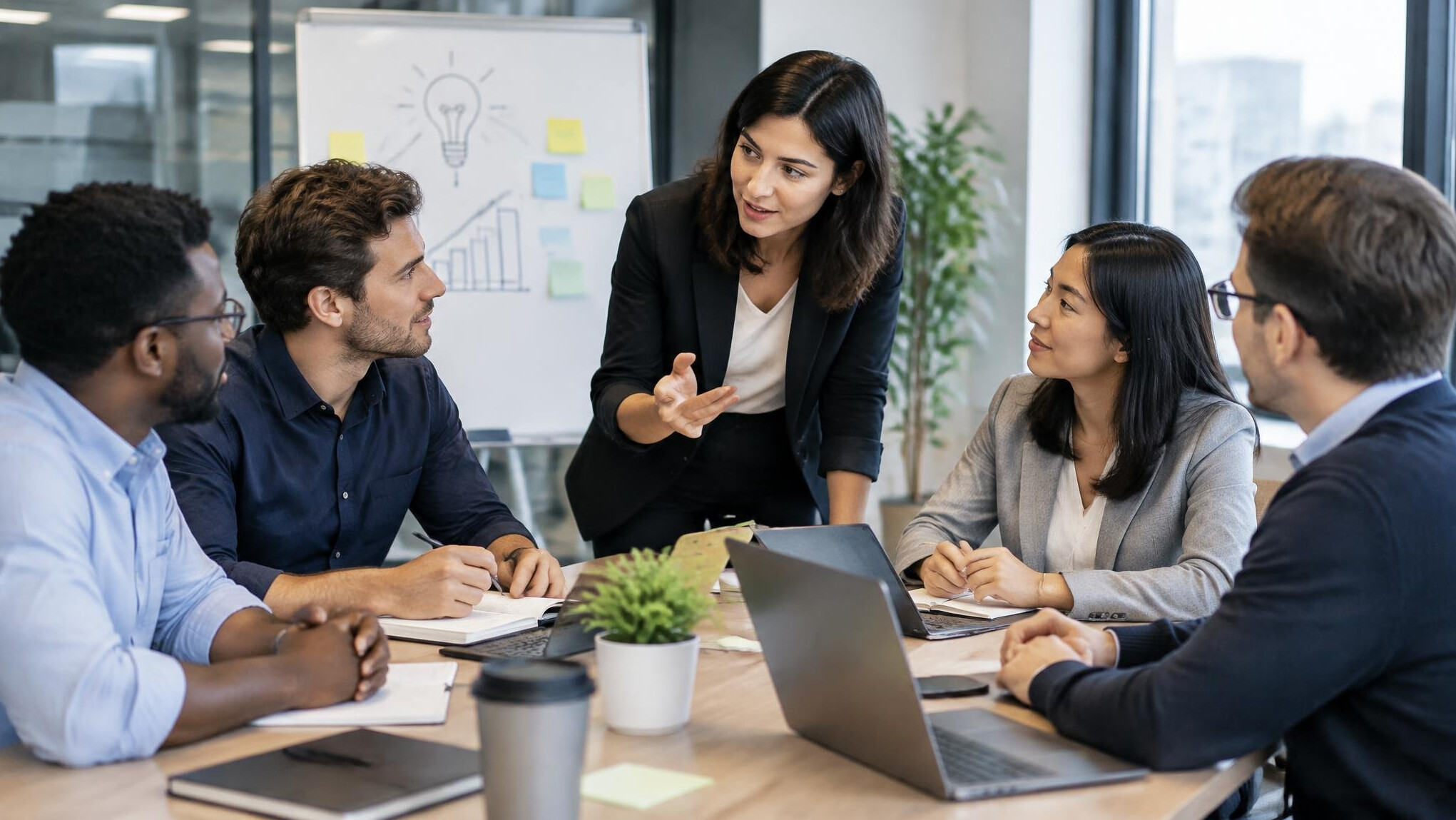 corporate team meeting discussion